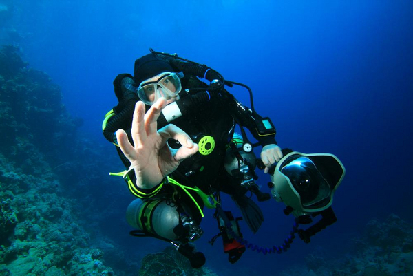 Det er muligt at fotografere både over og under vand.
